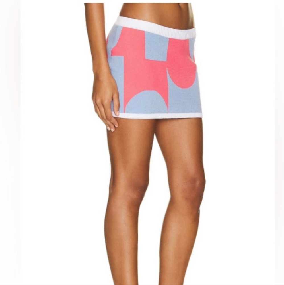 NWT SER.O.YA Revolve Gretchen Skirt Soft Knit Color Block Mini Skirt